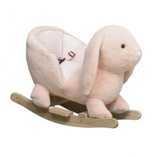 Wooden Rocking Horse with Simulated Sound, Wooden Base, Seat