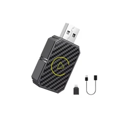 Mini Wireless CarPlay Adapter for Apple, Plug & Play Low Latency Converts Wirejb