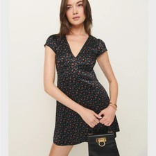 NWT Reformation Amellia Perla floral silk mini dress sz 2