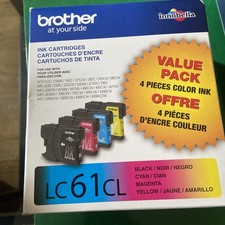 Brother LC61CL Ink Cartridges - CYAN MAGENTA YELLOW - 3 Pack Exp 02/2027
