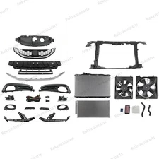 For CIVIC 2013-15 Front Grille/Radiator/Support/AC Condenser/Cooling Fan/Fog Kit