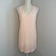 Vestique Pink Sleeveless Mini Dress Back Cut Out Sundress Women's Size Small 
