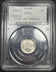 1964 D Roosevelt Dime PCGS MS 64 Doily Sample Slab