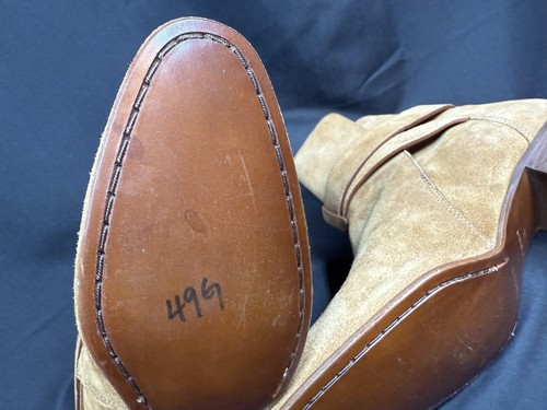 Amiri Stiefel Damen Gr. 36 hellbraun Wildleder Schnalle Knöchel Made in Italy Westernabsatz - Bild 8 von 10
