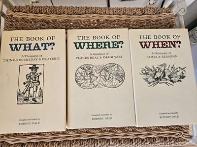 Rodney Dale The Book Of What Where When Hardback Book Index Thesaurus Set X 3