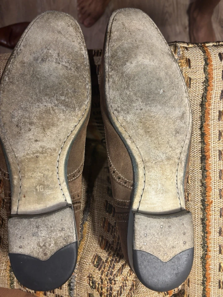 Zapatos de Vestir Paul Smith London Brogued Tostado/Marrón Gamuza Oxford EE. UU. 11 (Reino Unido 10) $525 Foto 4 de 4