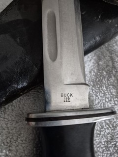 Buck 119 Fixed Blade Hunting Knife with Original Leather Sheath Vintage