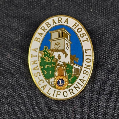Santa Barbara Host Lions California Enamel Lapel Pin ITAMAR