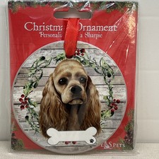 Cocker Spaniel Dog Pup Ornament DIY Personalize Christmas Tree Holiday Decor NEW