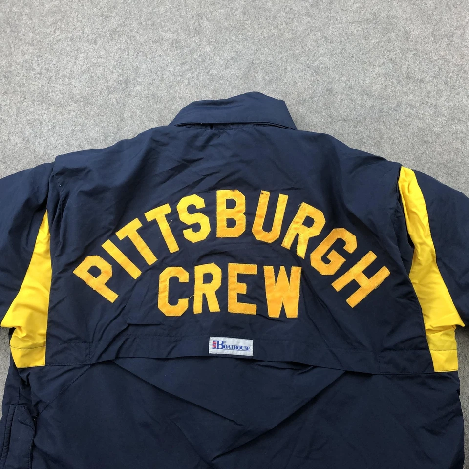 Chaqueta cortavientos Pittsburgh Panthers para hombre grande azul marino NCAA Rowing Crew Foto 2 de 4