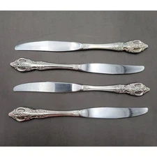 Oneida Pembrooke Renoir Stainless Flatware Dinner Knives Set Of 4 Vtg USA