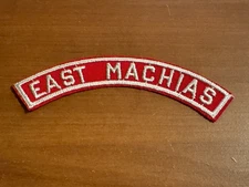 BSA, 1950’s East Machias (ME) Red and White Community Half Strip (RWHS)