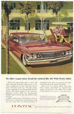 Pontiac Safari No Other Wagon Turns Heads Corners Like It 1950s Vintage Ad