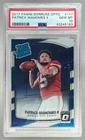 5183 Patrick Mahomes II 2017 Panini Donruss Optic #177 RC Rated Rookie PSA 10