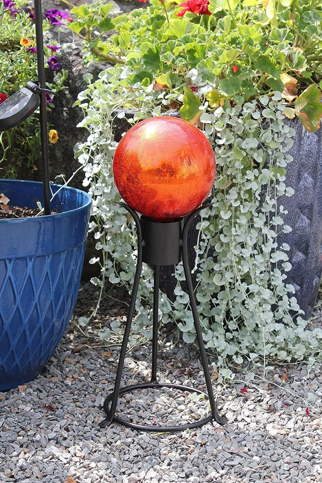 Achla Designs GBS-14 Trestle II Gazing Globe Ball Stand, 13 1/2-In H, Black - Image 4 of 4