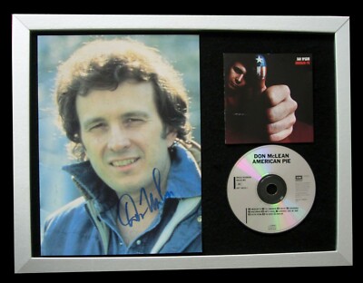DON McLEAN + SIGNIERT + TOP QUALITÄT GERAHMT + AMERICAN PIE = 100 % ORIGINAL + SCHNELLER GLOBALER VERSAND