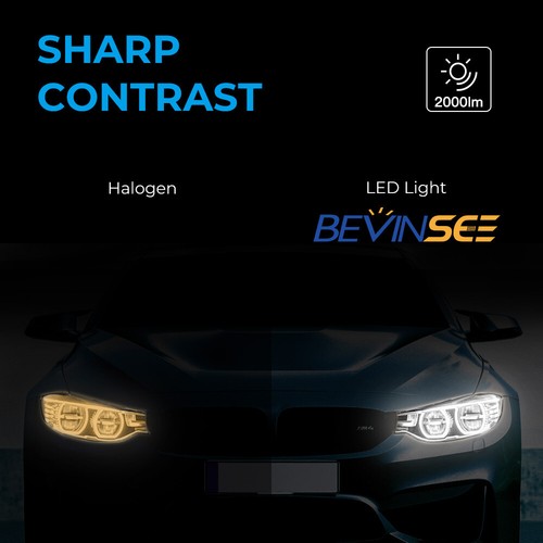 LED Angel Eyes Light H10W Marker Halo Bulbs Canbus Fit for BMW E90 E91 LCI 08-11 - Picture 3 of 9