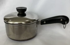 Revere Ware 1801 - 1 Quart Sauce Pan Stainless/Copper Bottom USA w/lid