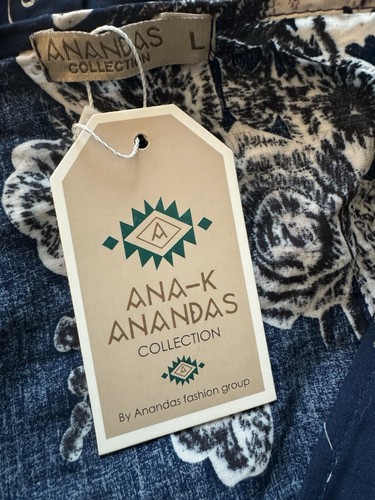 NUOVA COLLEZIONE ANANDAS tunica da donna colorata floreale bohémien taglia large - Foto 3 di 3