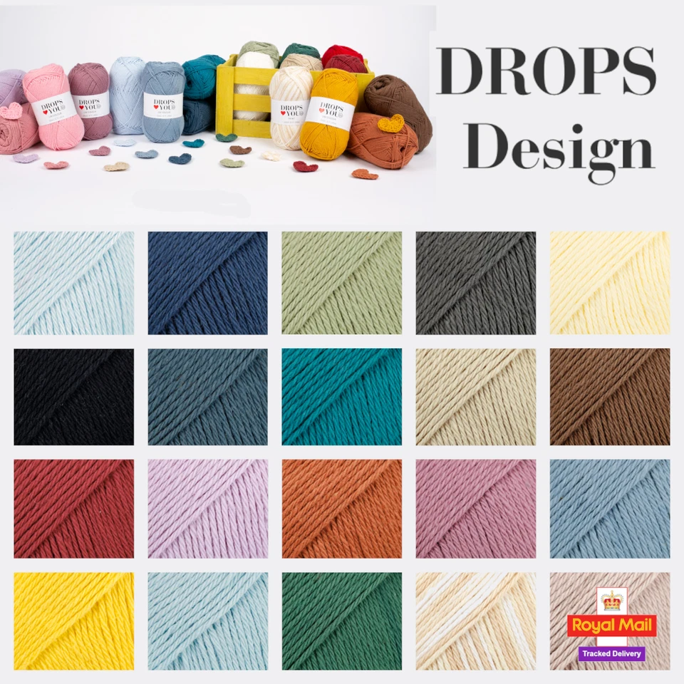 Drops Loves You 7 4 Ply 50g Knitting Crochet Yarn 100% Cotton