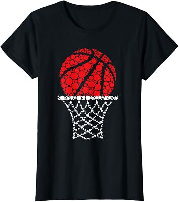 Basketball Dots Happy Dot Day For Kids Design Ladies' Crewneck T-Shirt