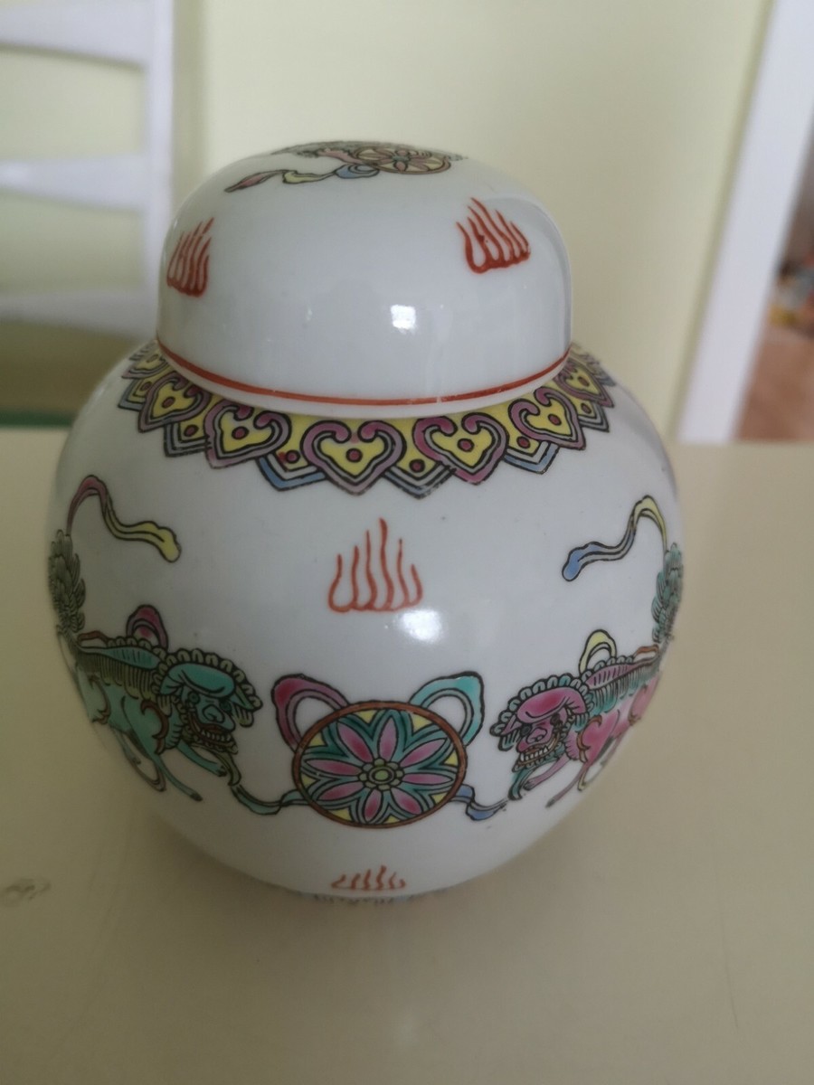 FEINER chinesische Porzellan Dose, Jingdezhen Nachlass, Gefäß, ca. 1940 Stempel