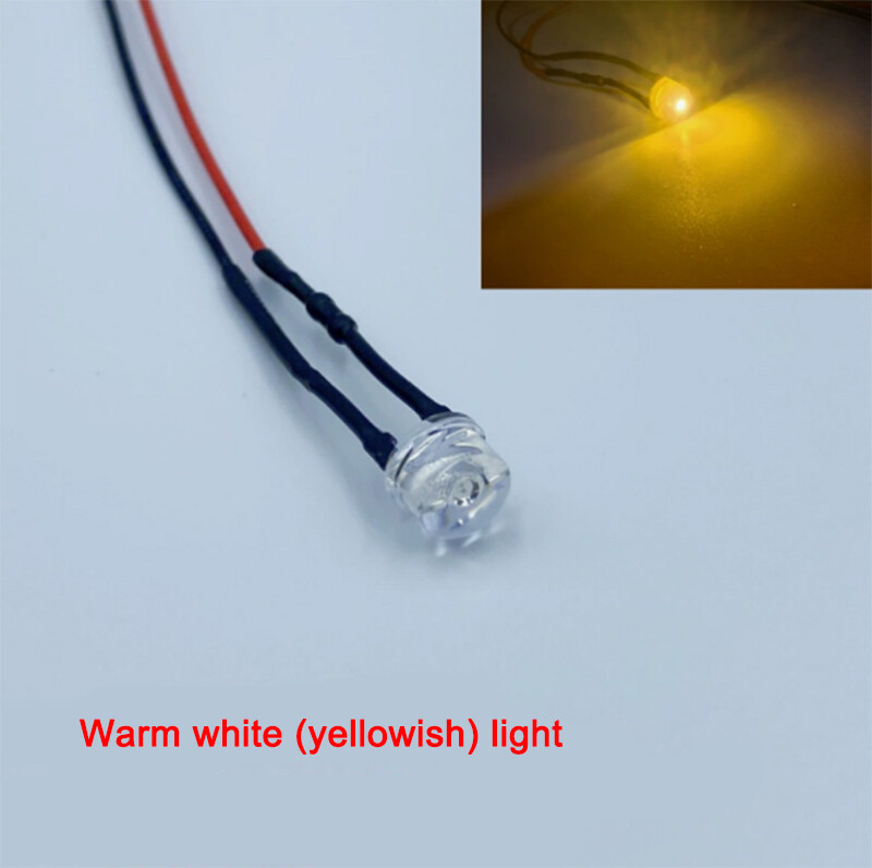 Light Signalling Devices 8MM Straw Hat 0.5W Wired Bead Ultra Bright LED Device Power Signal 3V ...
