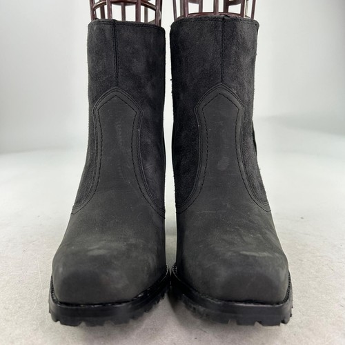 Woolrich Women's Kiva Heels Chelsea Boot US 8.5 Black Suede Nubuck Short Booties - Picture 2 of 10