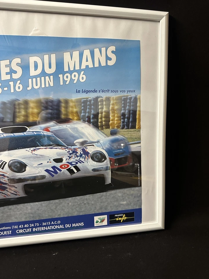 1996 24 Hours Of Lemans Porsche 911 GT1 Framed French Promotional Poster 24x16 - Image 4 of 4
