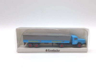 Wiking H0  1:87 -  LKW Büssing 2000 Pritschen Sattelzug  Krombacher Pils  in OVP