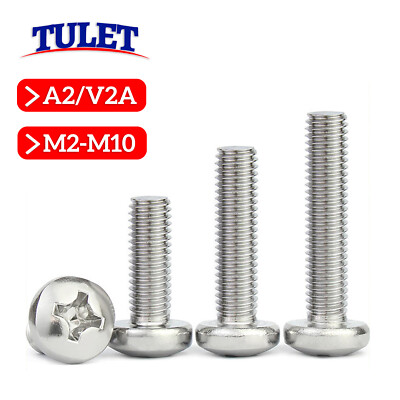 Linsenkopfschrauben DIN 7985 Edelstahl VA A2 PH Linsenkopf M2 M3 M4 M5 M6 M8 M10