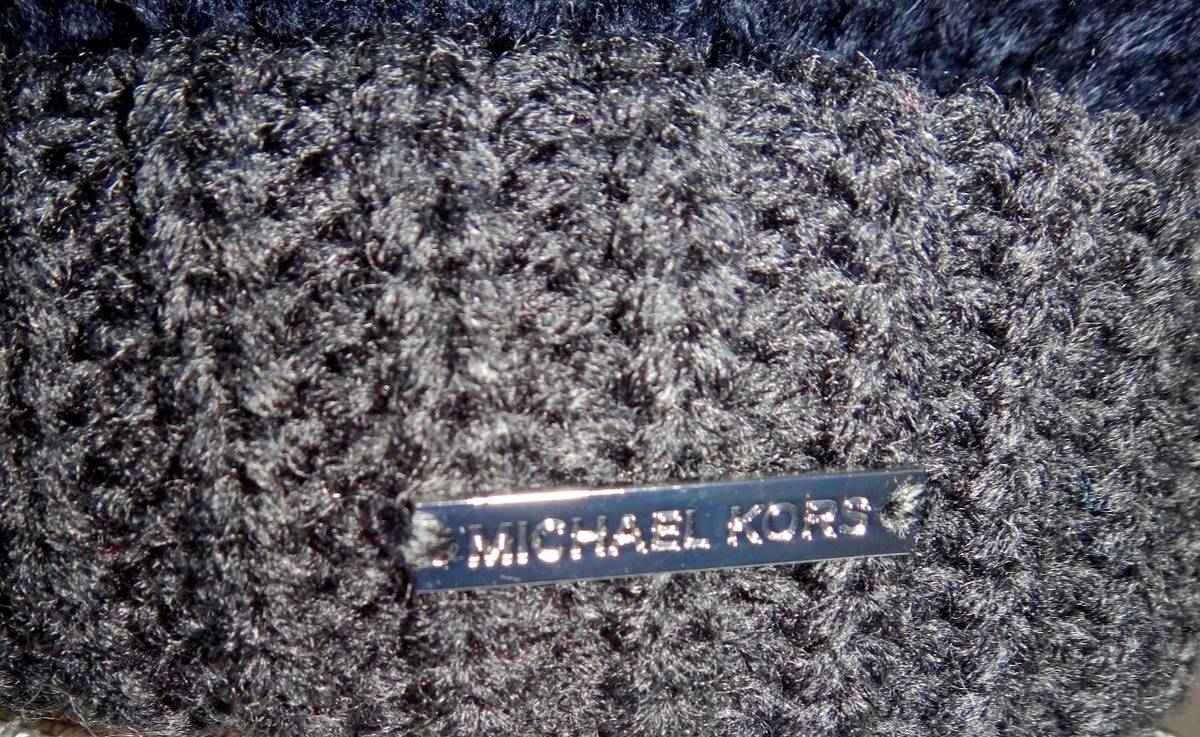 MICHAEL KORS Fall Winter Knit Hat Black Gray 33406 100 