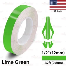 1/2" Vinyl Pinstriping Pin Stripe Car Styling Tape Decal Sticker 12mm LIME GREEN
