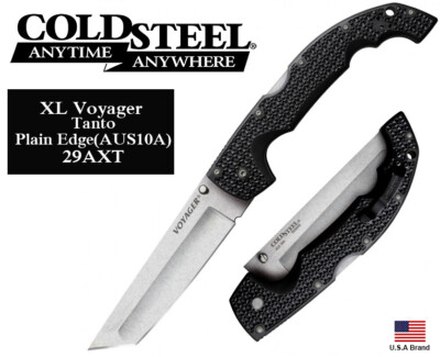 Cold Steel 5.5'' Folding Knife XL Voyager Tanto AUS10A TRI-AD Lock 29AXT