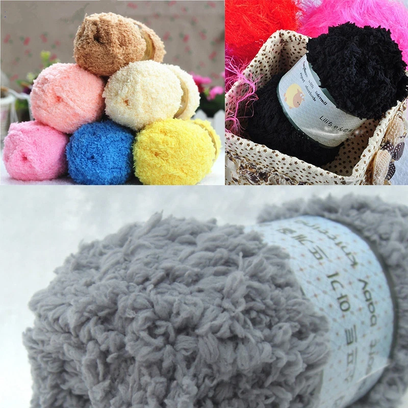 1Roll Soft Fluffy Knitted Woven Kids Baby Knitting Wool Snuggly Yarn Sweater- - Image 4 of 4