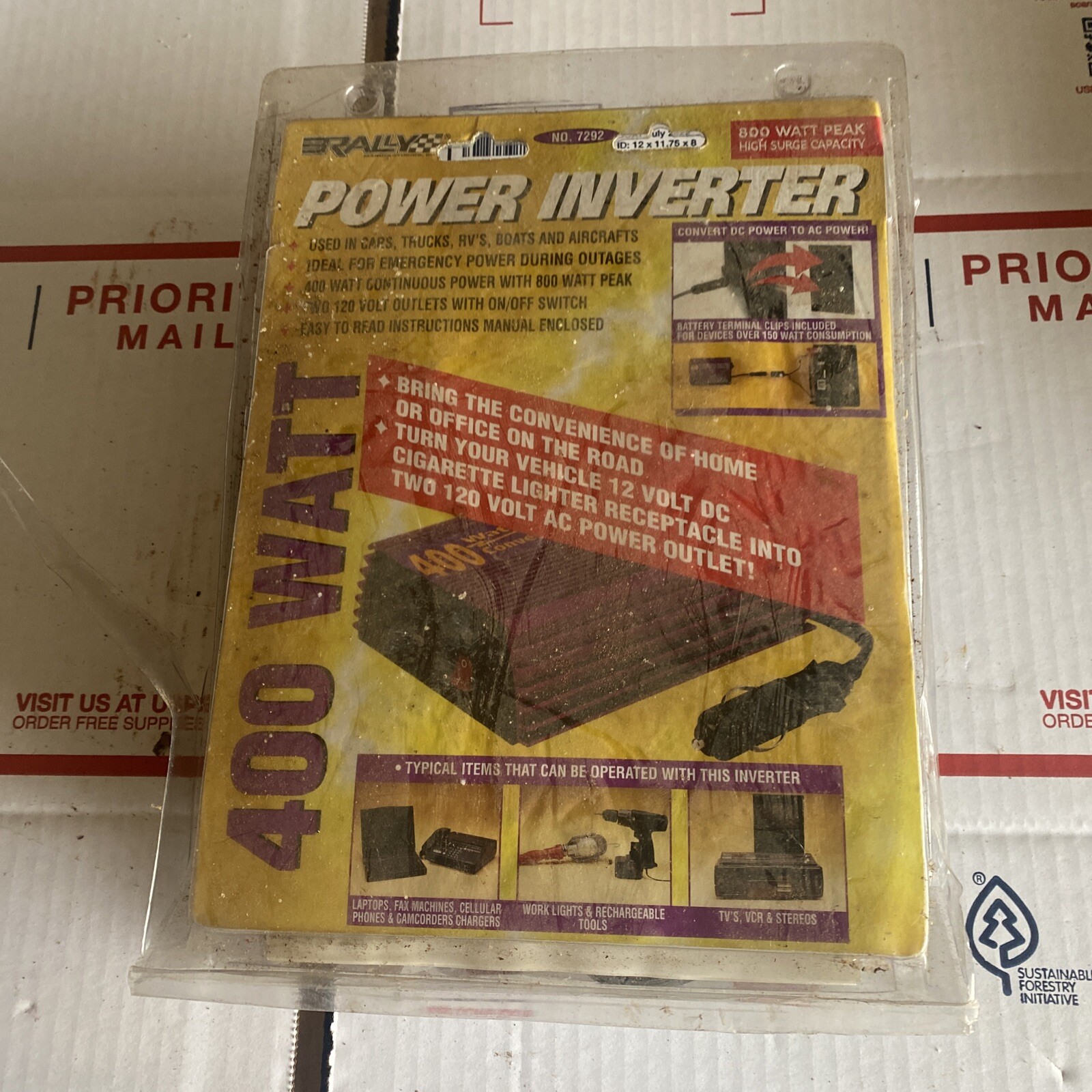 RALLY 400 WATT POWER INVERTER PURPLE New Old Stock No 7292