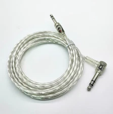10 ft Silver Clear Transparent Dual Trigger Cable for Roland Alesis Drum 10ft