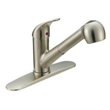 OmniPro OPB-150SS Single Handle Pullout Kitchen Faucet 1-3 Hole Install