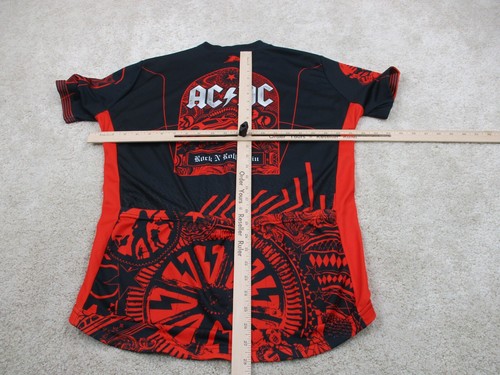 Primal Cycling Jersey Men Large AC/DC Logo Graphic Print Black Full Zip Biker - Picture 10 of 13