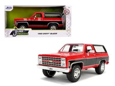 31593) JUST  TRUCKS JADA .1980 Chevy K-5 Blazer - RED color. (1/24 SCALE. 