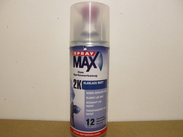 1 Spraydose 2K Klarlack matt benzinfest SprayMax 400ml Sprühdose inkl. Härter