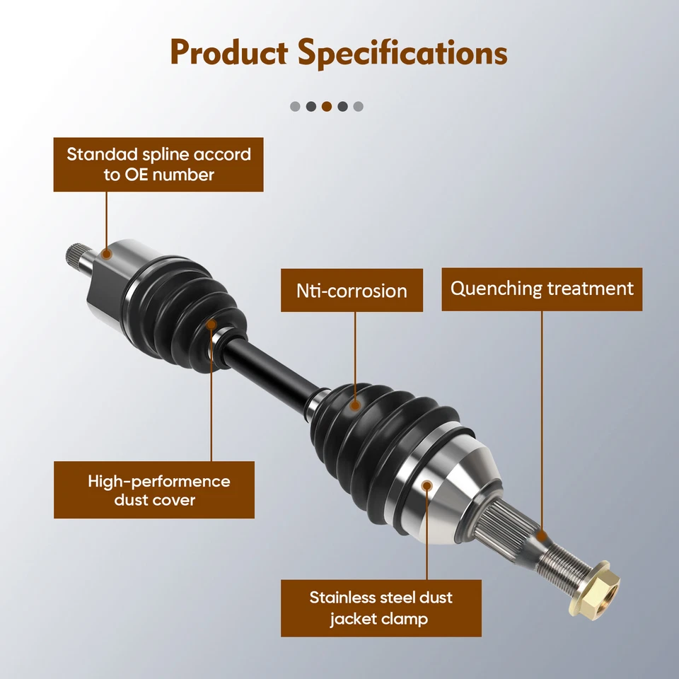 Par de ejes delanteros para Buick Century 3,1 L 2000-2005 Regal 3,8 L 1998-2004 CV Foto 3 de 4