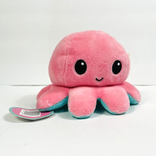 NWT TeeTurtle Reversible Plush Octopus Pink and Blue 4" Plush Stuffed Animal toy