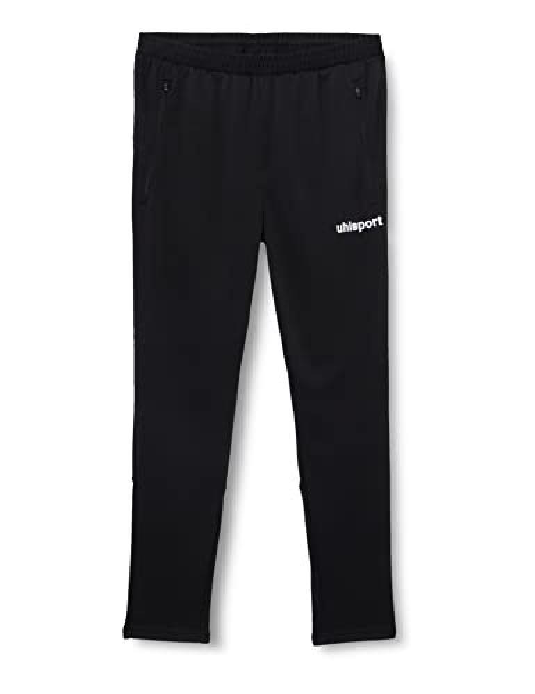 (TG. L) uhlsport Team Hose, Pantaloni Uomo, Schwarz/Weiß, L - NUOVO