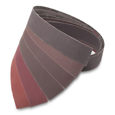 2'' X 72'' KNIFE MAKERS FINE GRIT SANDING BELTS, 6 PACK ASSORTMENT