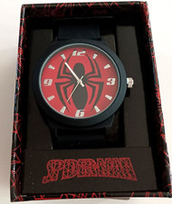 Marvel Comics Spiderman Spider-Man Accutime Black Watch Men's New NOS Box