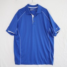 Nike Golf Polo Shirt Mens XL Dri-Fit Tour Performance Blue Short Sleeve