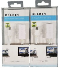 NEW Lot of 2 Belkin N10117 Mini DisplayPort To HDMI Adapter FREE SHIPPING 