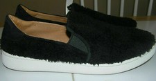 UGG Australia Women's Ricci Black Shoe Sneaker Slip On Loafer 1019659 Fur 6 NIB