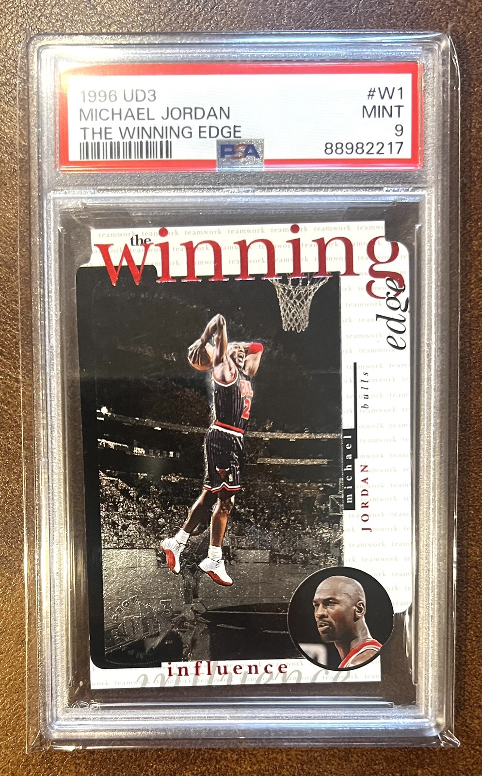 1996 UD3 Michael Jordan The Winning Edge #W1 NBA Chicago Bulls PSA 9 Mint